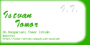 istvan tomor business card